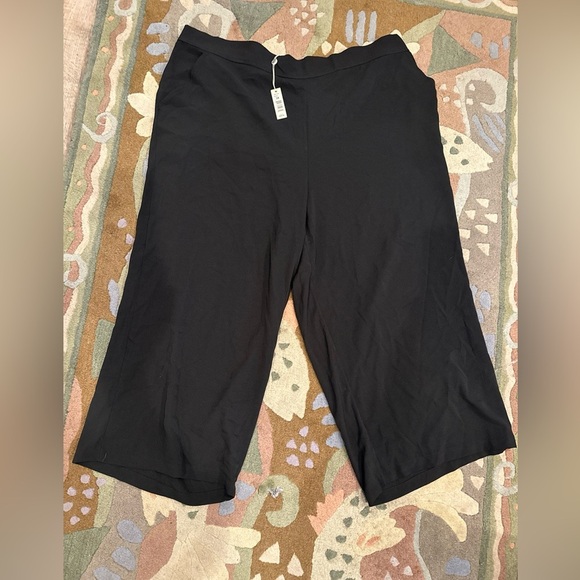 Max Studio Pants Women’s 3X Black Pull On Wide Leg Crepe - Picture 1 of 5